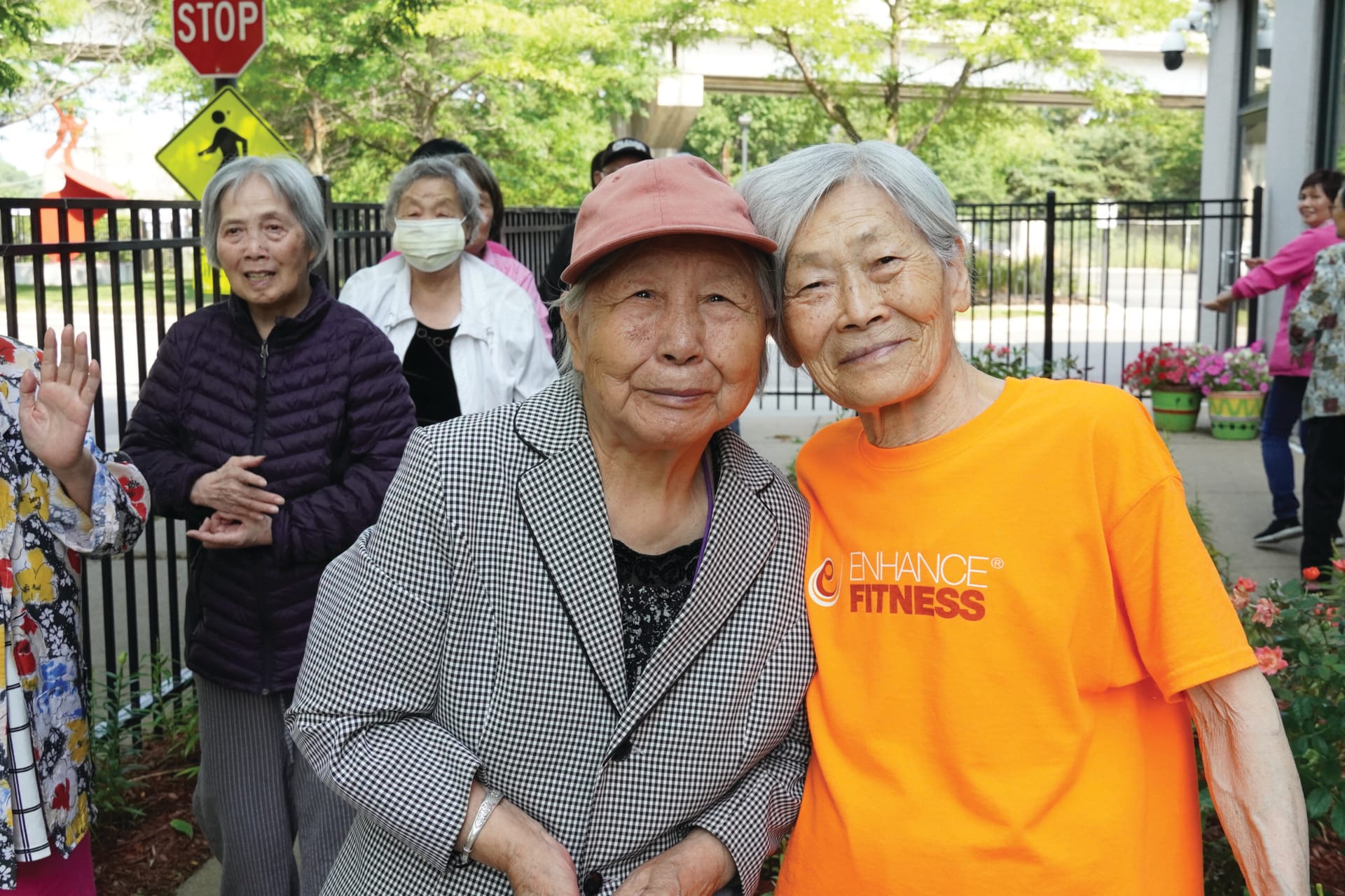 Two older adults at Enhance Fitness